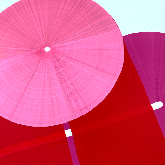 *** Heart A3 Landscape Size Red