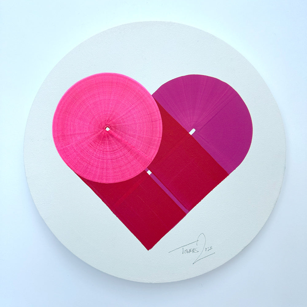 *** A Round Canvas Heart